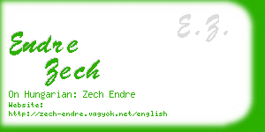 endre zech business card